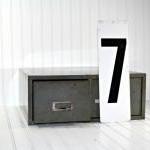 Vintage Metal Number 6 Sign..