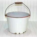 Vintage Enamel Bucket