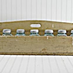 Vintage Wooden Caddy XXL / Wooden Tool Box / Industrial