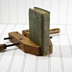 Vintage Wood Clamp / Industrial Decor