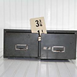 Vintage Industrial Steel File Drawer
