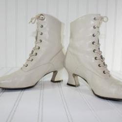 Vintage Granny Boots 80s Size 6.5