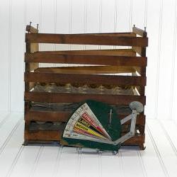 Vintage Wooden Egg Crate