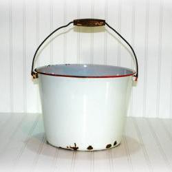 Vintage Enamel Bucket
